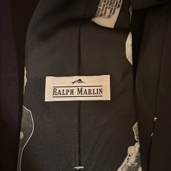 RALPH MARLIN, Three Stooges-antics black and white tie - Picture 7 of 12